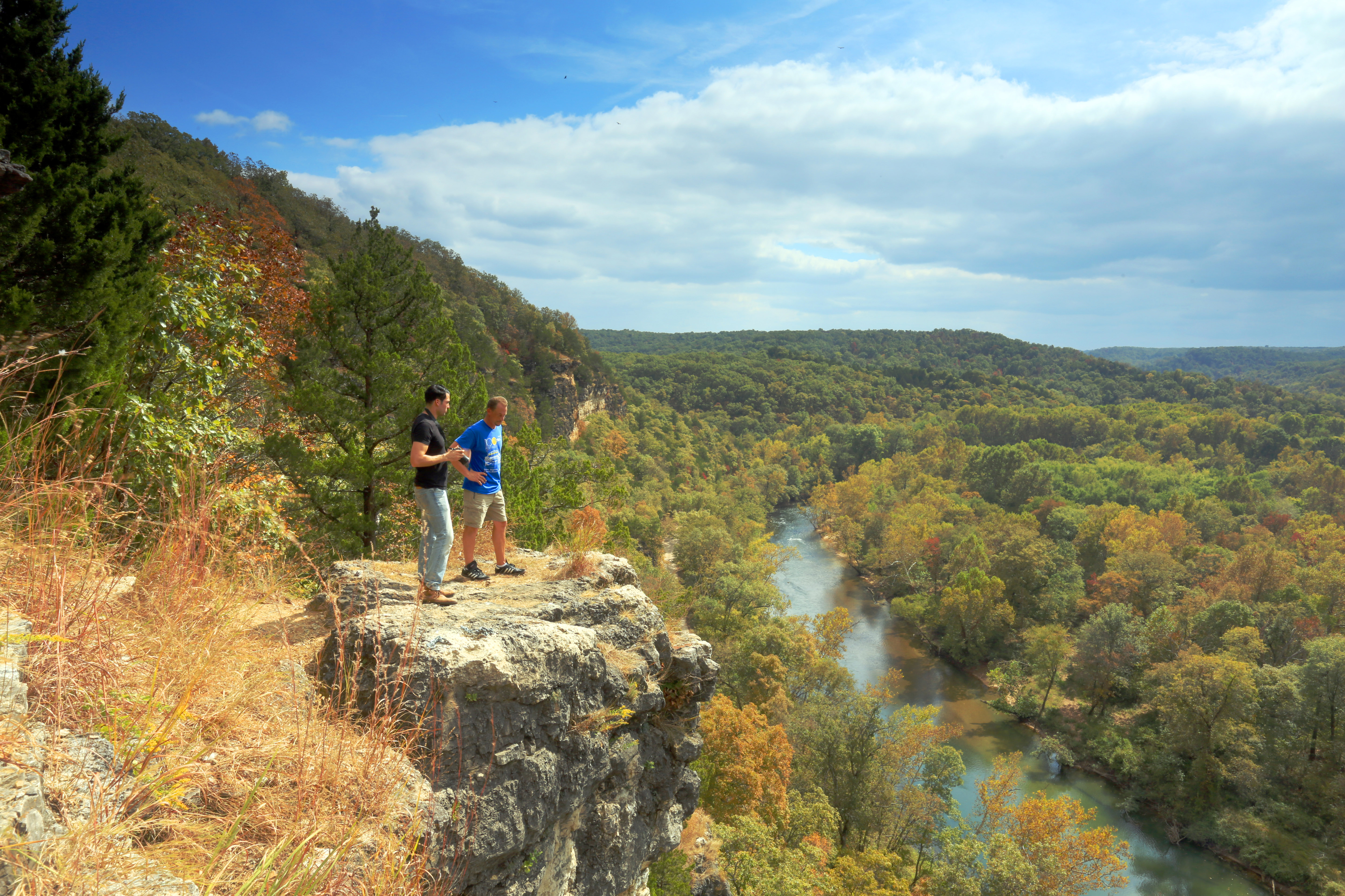 Looking over Big Piney River near Devil’s Elbow, Pulaski County, Missouri