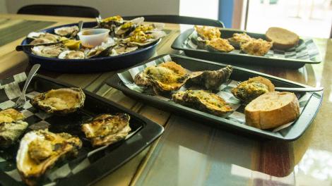 路易斯安那州巴吞鲁日的牡蛎拼盘