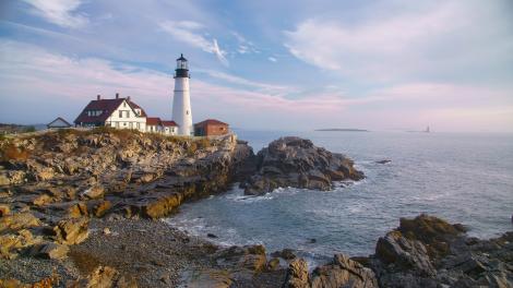 Faro de Portland en Cape Elizabeth, Maine 