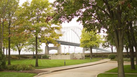 Zona costera del Mississippi River en Moline, Illinois