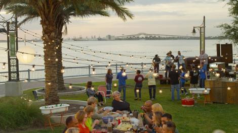 路易斯安那州莱克查尔斯的海滨柴迪科音乐晚宴