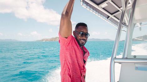 船上的美属维尔京群岛当地人 船上的美属维尔京群岛当地人