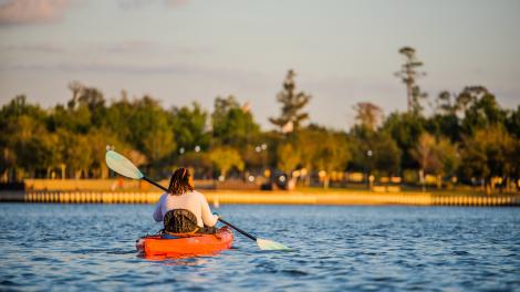 Kayaking in Lake Charles, Louisiana
