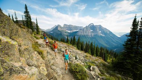 Hiking in Glacier National Park near Kalispell, Montana