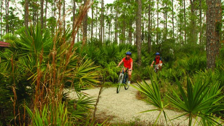 Bicycling on the trails of Punta Gorda, Florida