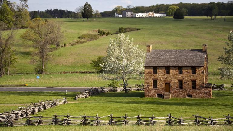 The rolling green landscape of Manassas National Battlefield Park 