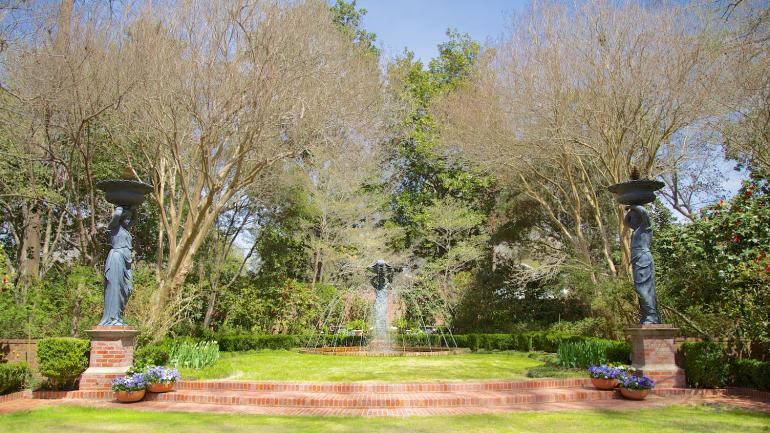 路易斯安那州门罗的比登哈恩博物馆和花园的景色