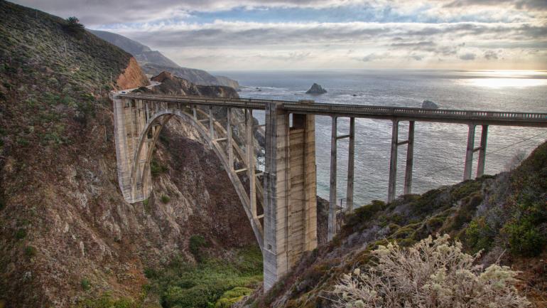 The view of the Bixby Bridge in Big Sur is one of the most incredible sights on the central coast. 