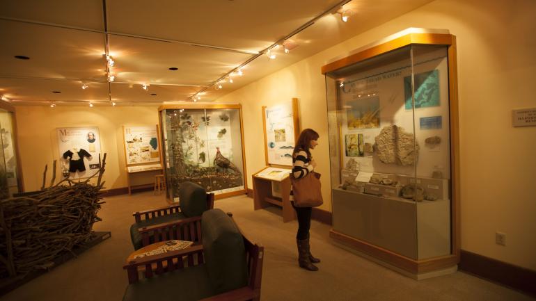 Viewing exhibits at Pere Marquette State Park, Alton