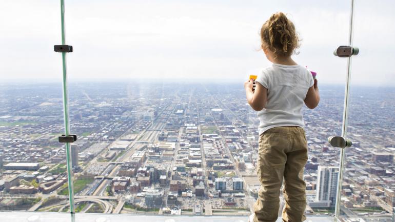 Vue spectaculaire depuis le Skydeck Chicago