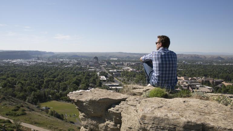 从庞培石柱国家纪念区欣赏蒙大拿州的乡村美景