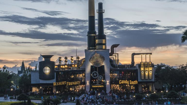 Immersive dining experience at the Toothsome Chocolate Emporium & Savory Feast Kitchen