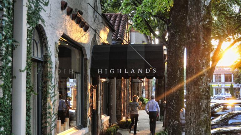 The exterior of Highlands Bar & Grill, an award-winning restaurant by Chef Frank Stitt