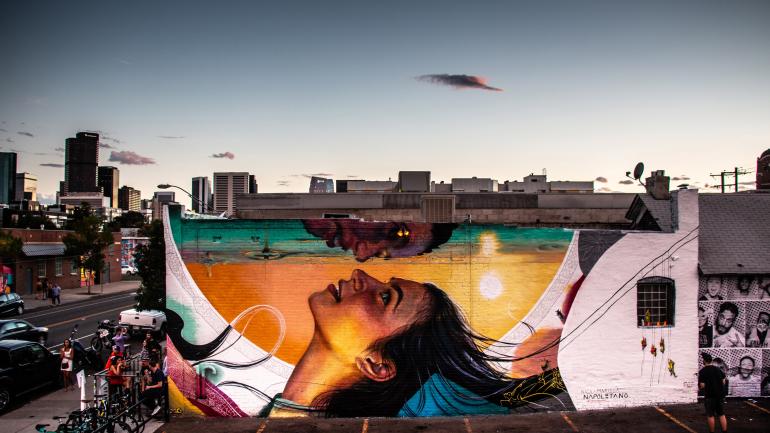 北河艺术区的一幅创意壁画