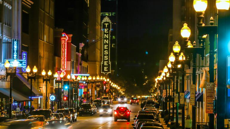 Popular nightlife and entertainment options lining Gay Street