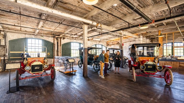 底特律福特皮格特博物馆展出的早期汽车