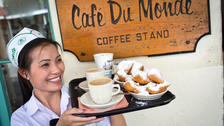 杜梦咖啡馆的著名咖啡和贝奈特饼