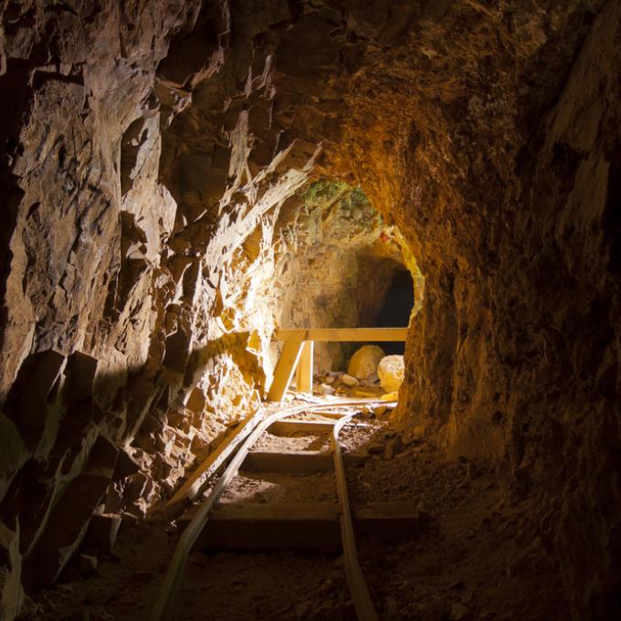 Underground mining shaft near Carson City, Nevada