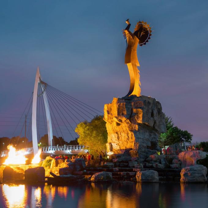 Statue du Keeper of the Plains à Wichita