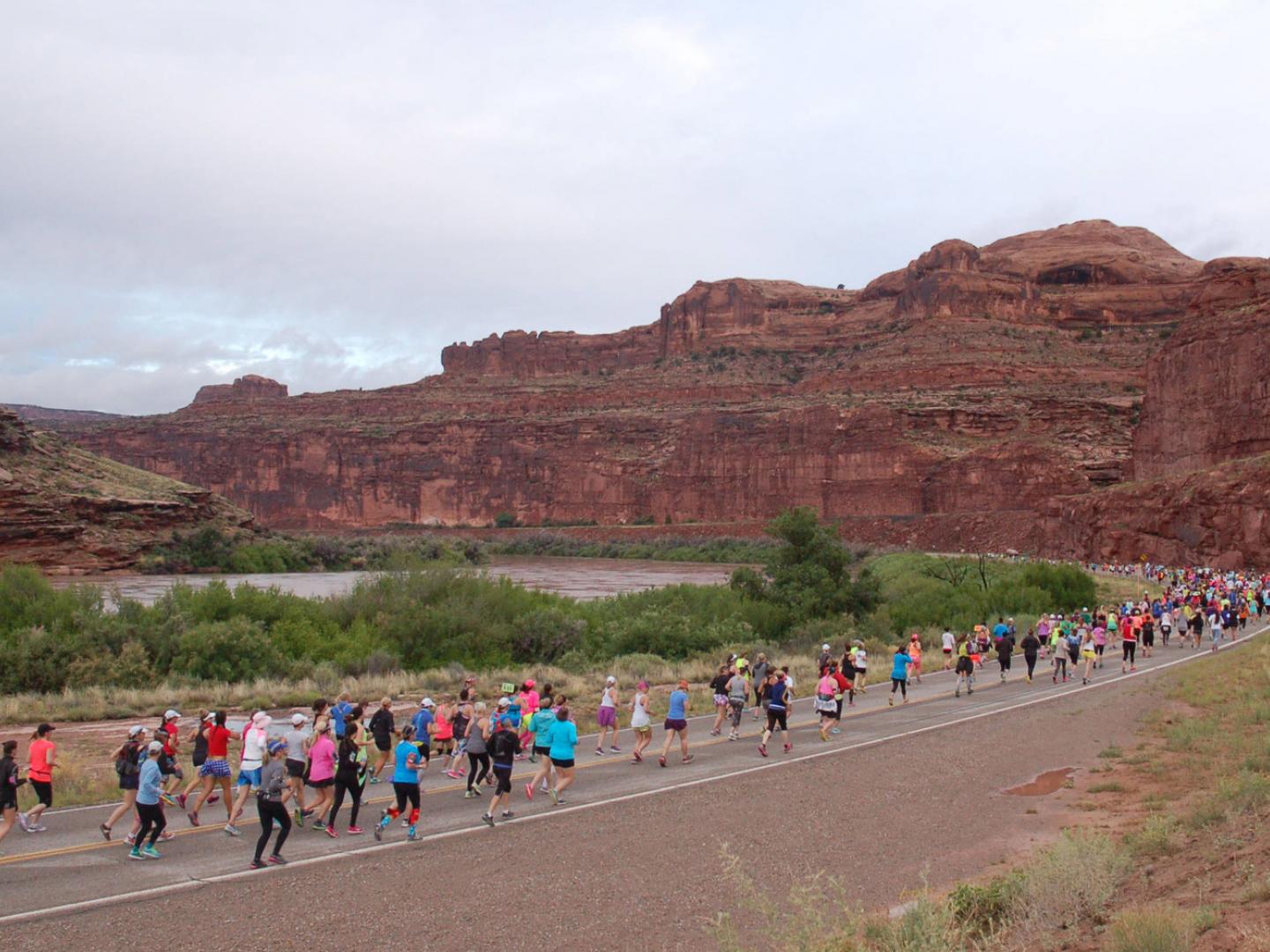 末路狂花半程马拉松比赛上的选手