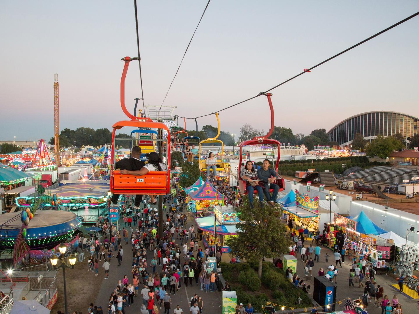 롤리의 노스캐롤라이나주 박람회의 스카이라이드
