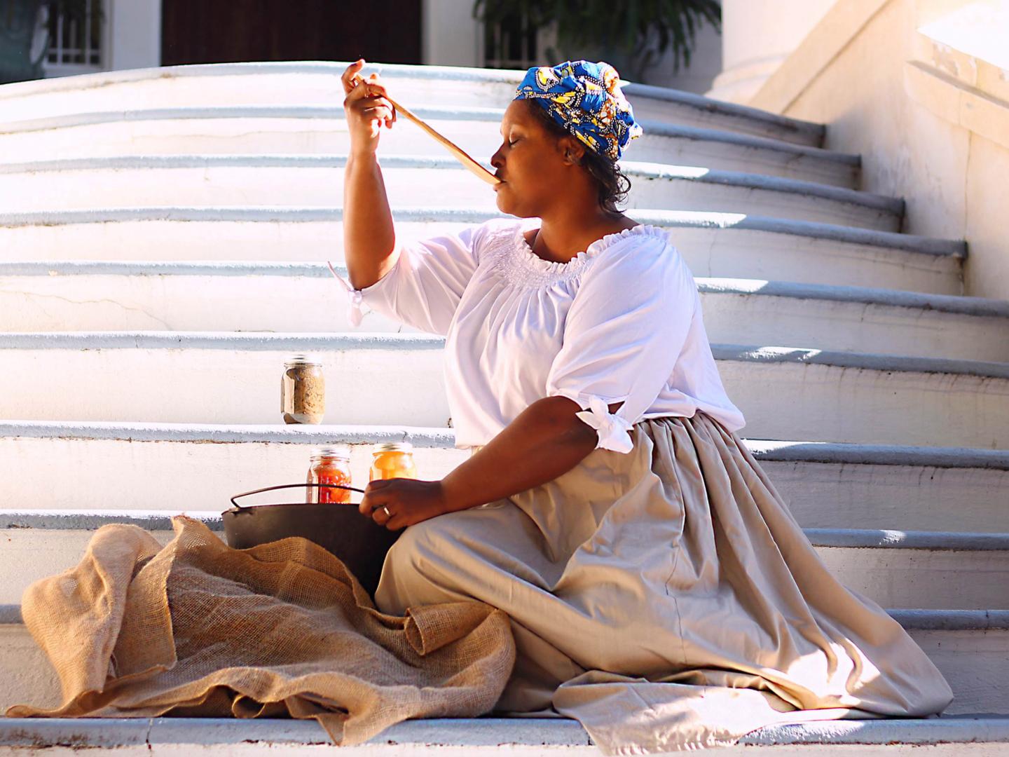 Jarita Frazier King，灵魂美食融合节的组织者，同时也是纳奇兹传统烹饪学校的所有者/经营者