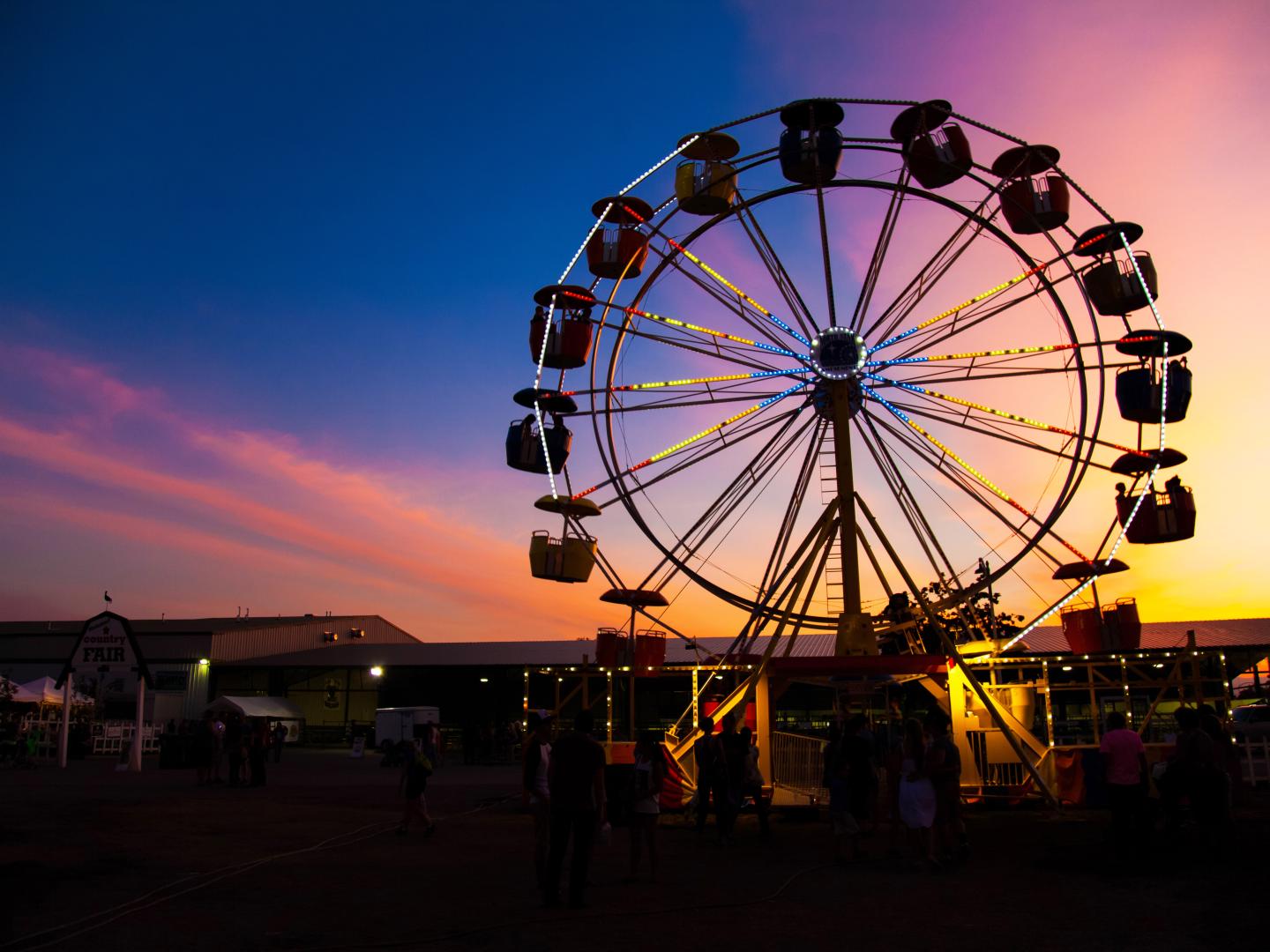 La rueda de la fortuna en el Western Montana Fair and Rodeo en Missoula, Montana