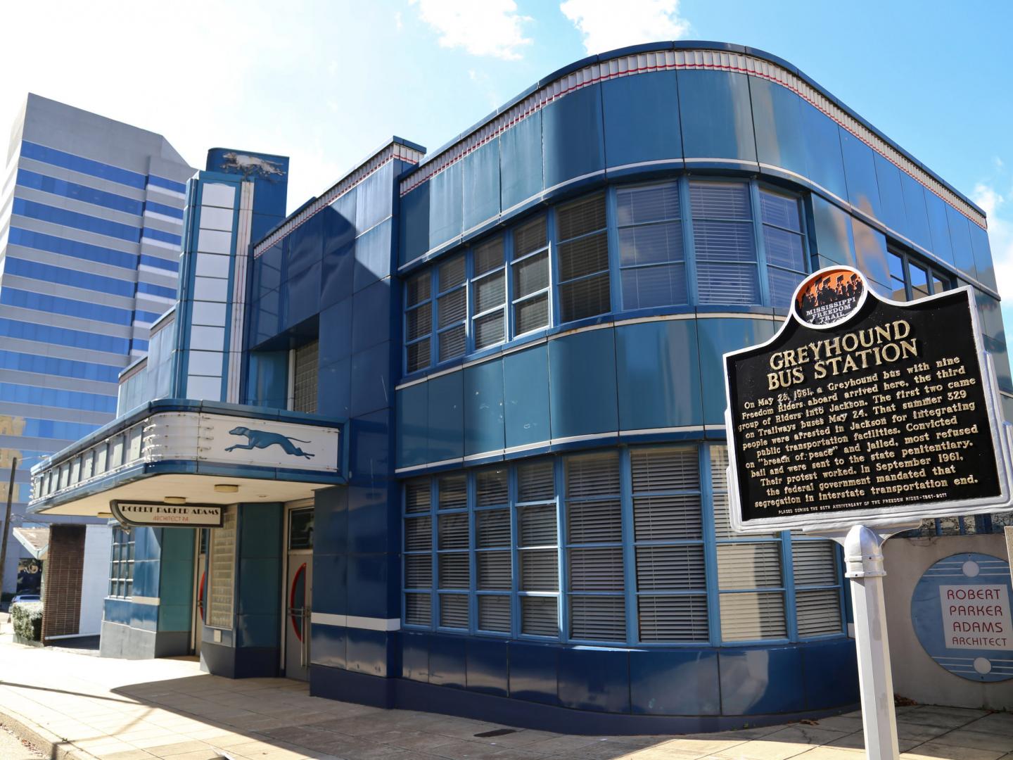 杰克逊的灰狗巴士站，上世纪 60 年代民权运动期间的重要地点