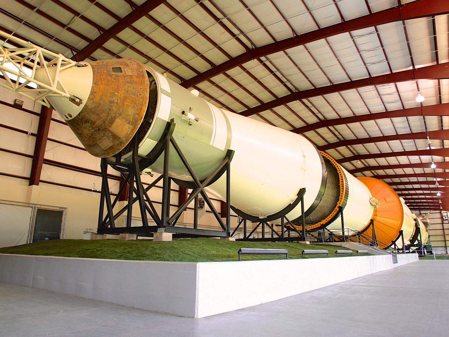 德克萨斯州休斯敦太空中心的土星五号火箭