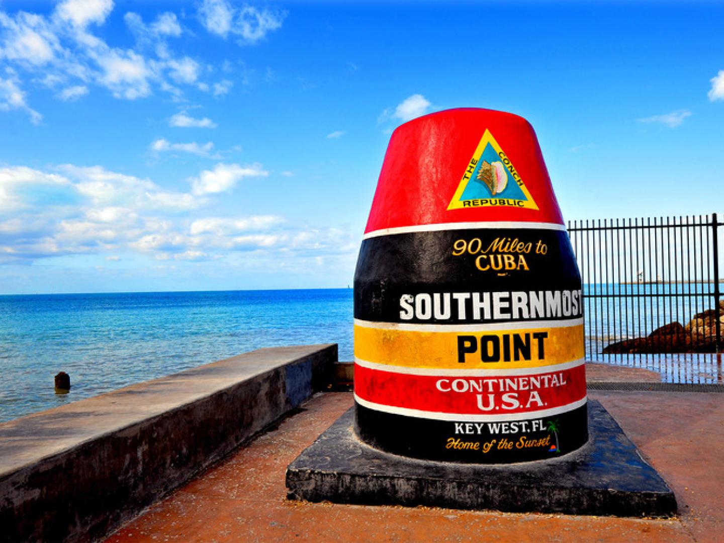 佛罗里达州，基维斯特的最南端浮标