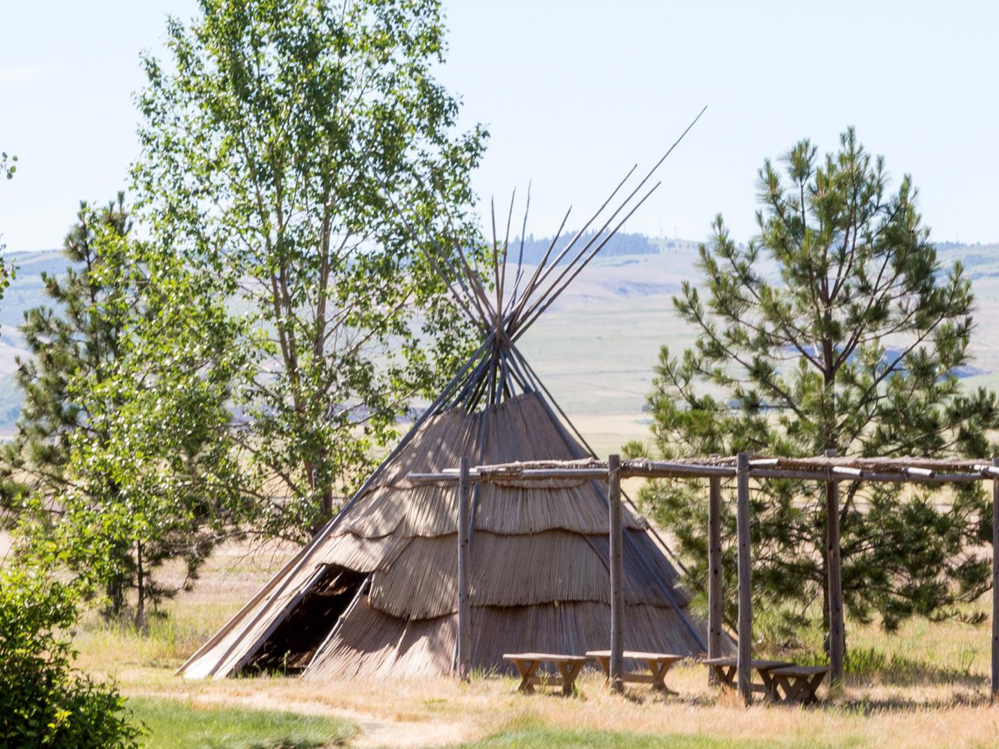 俄勒冈州彭德尔顿 Tamástslikt Cultural Institute 博物馆的原住民遗迹展览