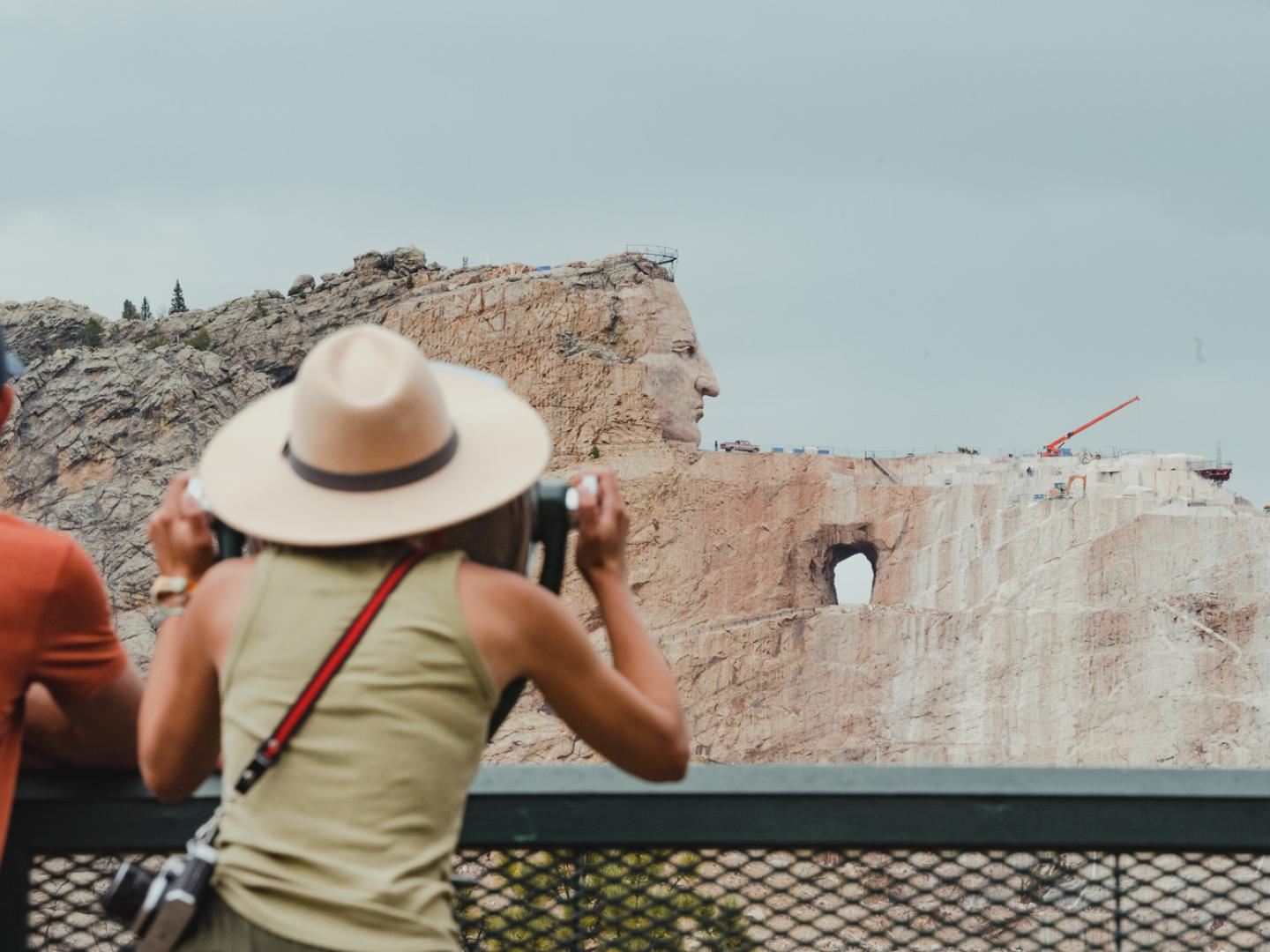 Viewing the Crazy Horse Memorial in the Black Hills region of South Dakota Viewing the Crazy Horse Memorial in the Black Hills region of South Dakota