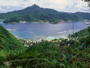 Lush mountainous landscapes surround Pago Pago Harbor