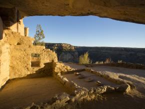 View out from Balcony House, a 13th century cliff dwelling View out from Balcony House, a 13th century cliff dwelling