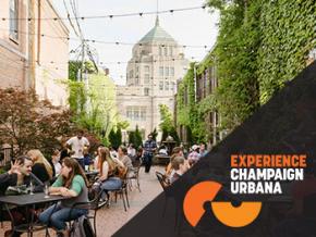 在伊利诺伊州尚佩恩中心体验户外用餐