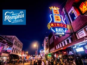 以贝尔街为主题的孟菲斯旅游宣传图 以贝尔街为主题的孟菲斯旅游宣传图