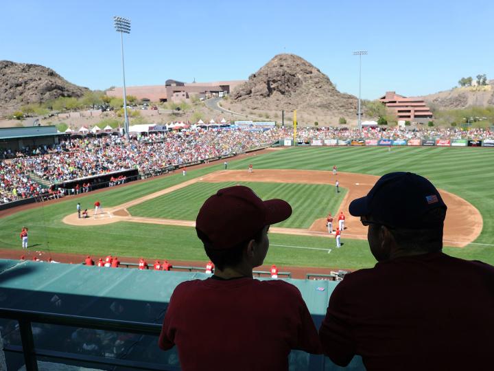 MLB-Trainingsspiel in Tempe, Arizona