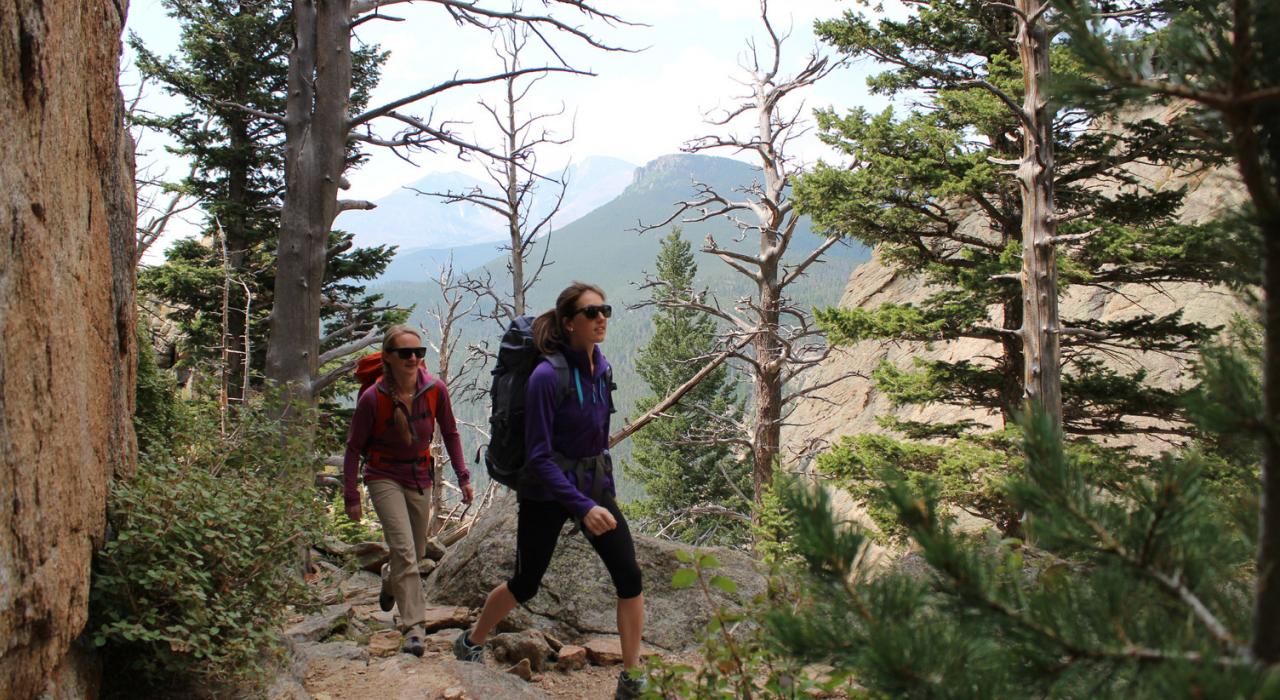 Randonnée dans le Rocky Mountain National Park près de Estes Park, Colorado