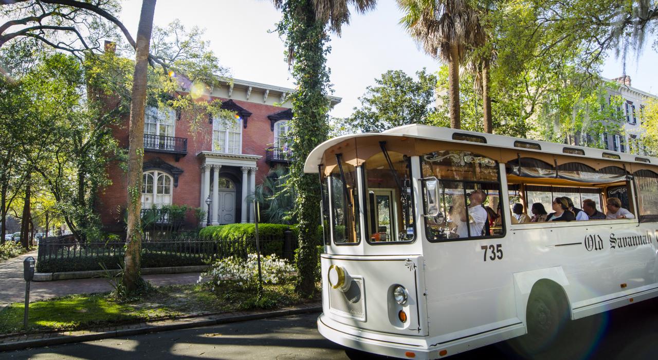 搭乘电车游览市中心历史区