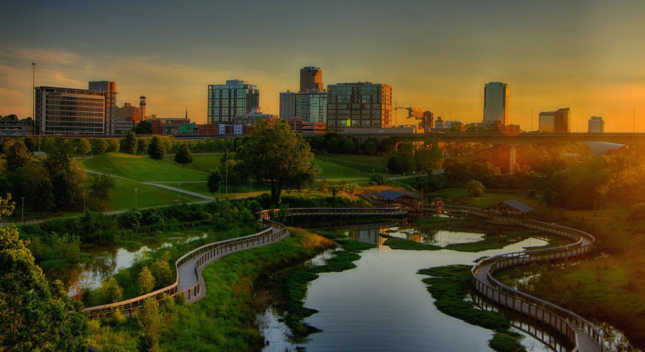 阿肯色州小石城鸟瞰图