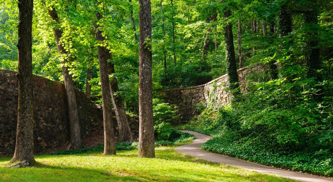 众多风景秀丽的步行路径和陡峭小道之一
