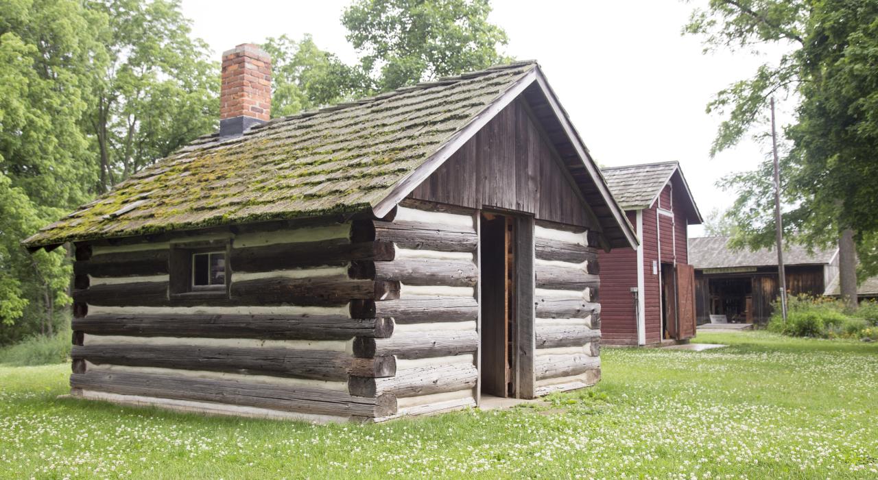 Historic building at Waterloo Farm Museum in Jackson, Michigan