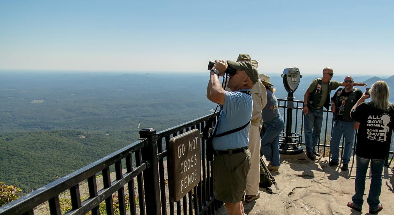 Vues panoramiques depuis les montagnes de Caroline du Sud