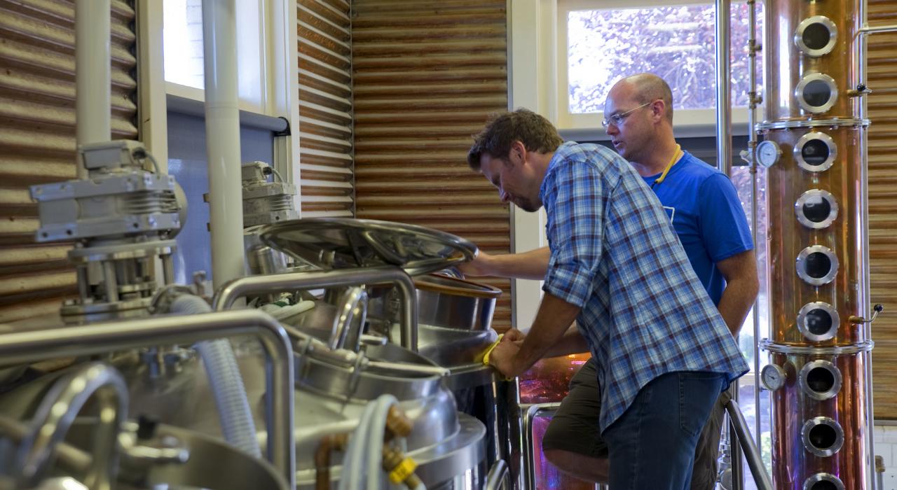 Taking a brewery tour in Billings, Montana