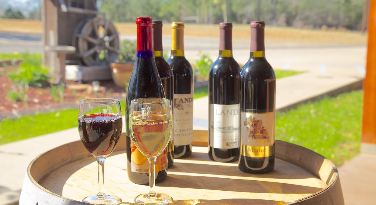 路易斯安那州西门罗兰德里葡萄园出产的葡萄酒