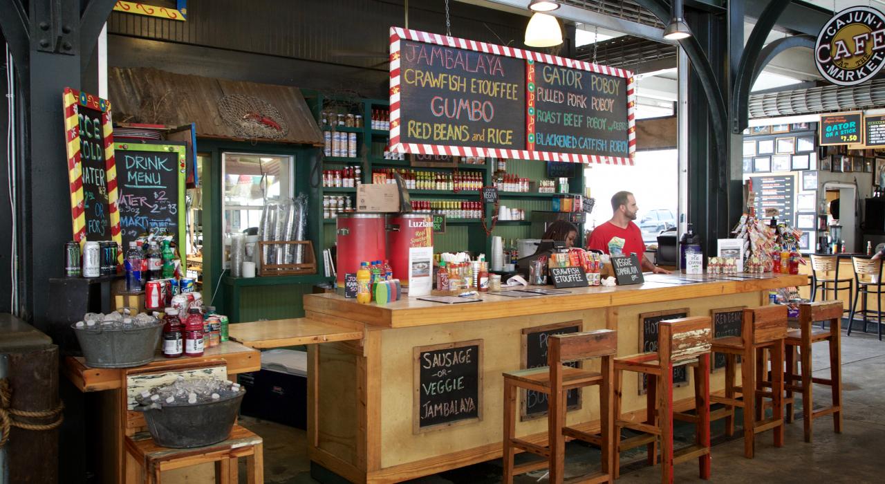 路易斯安那州新奥尔良法国市场区的凯金美食