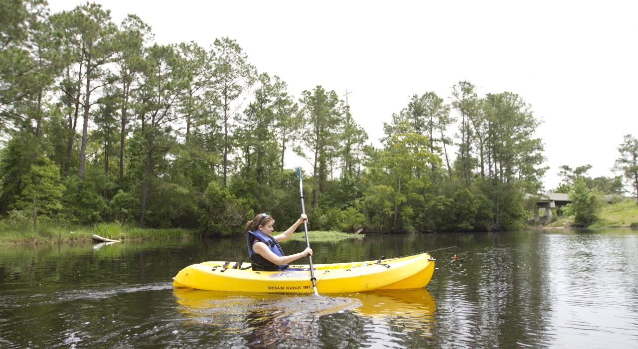 路易斯安那州北岸的皮划艇之旅
