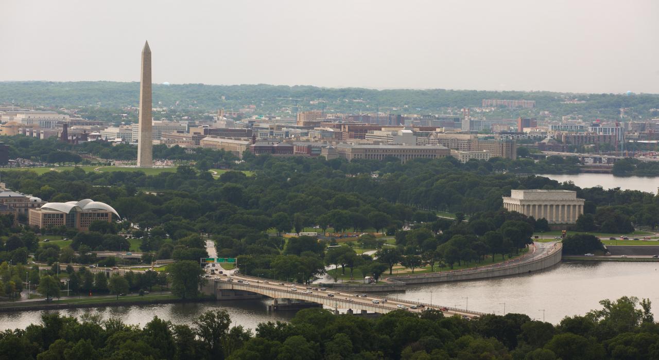 弗吉尼亚州阿灵顿和华盛顿哥伦比亚特区的风景