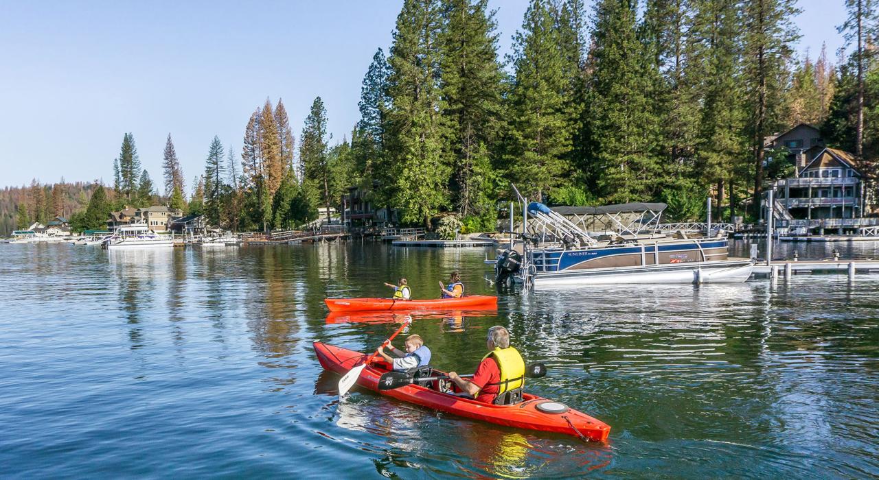 Leisurely paddle in Bass Lake