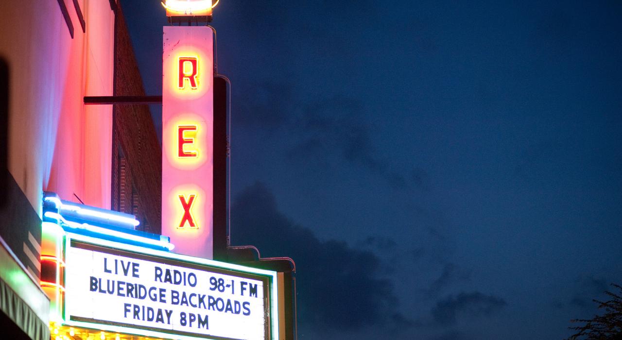Blue Ridge Backroads radio show broadcasts year-round from Rex Theater in Galax, Virginia